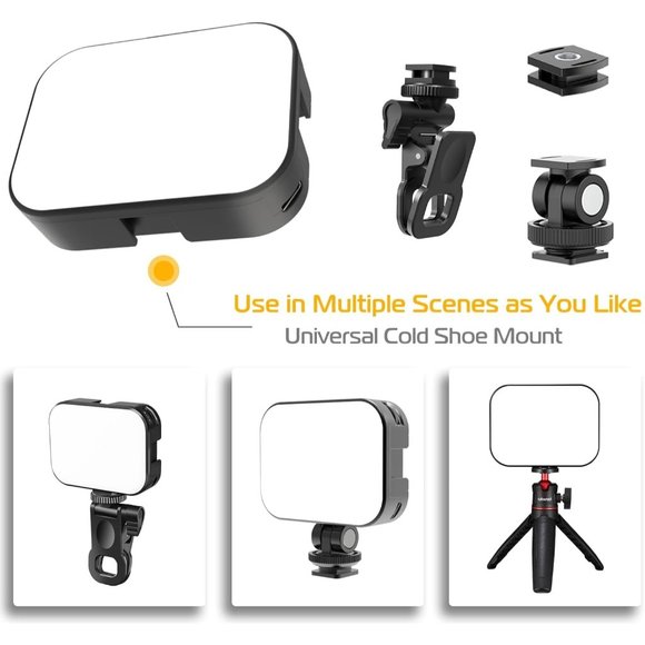 Ulanzi VL100X Selfie Light Clip LED Panel Bi Color Portable Clip Camera Light - Picture 5 of 8